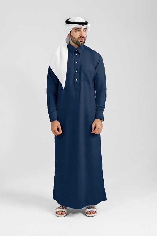 Alternative view of Aura Indigo Qatari Kandoora