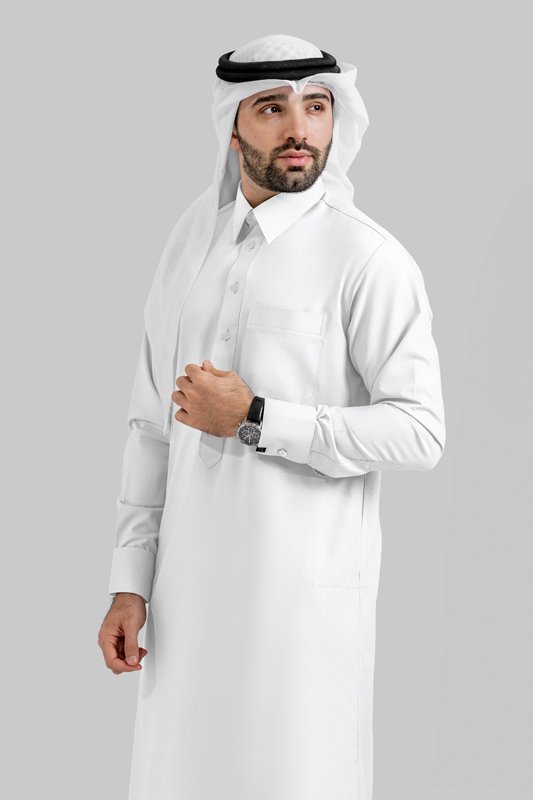 Alternative view of Elan White Qatari Kandoora