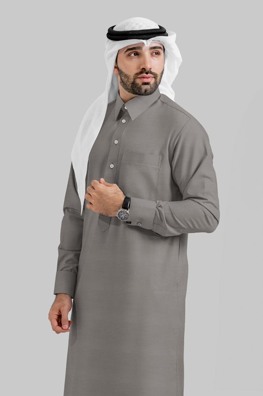 Alternative view of Lustre Ash Qatari Kandoora