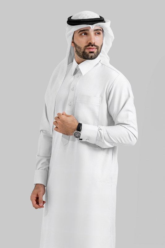 Alternative view of Noir Luxe Frost Qatari Kandoora