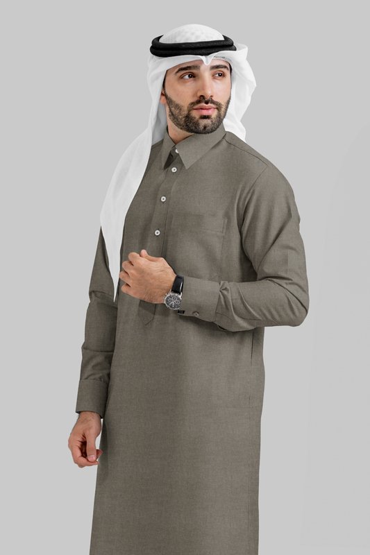 Alternative view of Noir Luxe Stone Qatari Kandoora