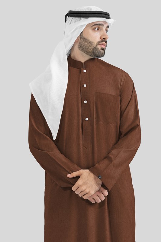 Alternative view of Opulence Rust Kuwaiti Kandoora