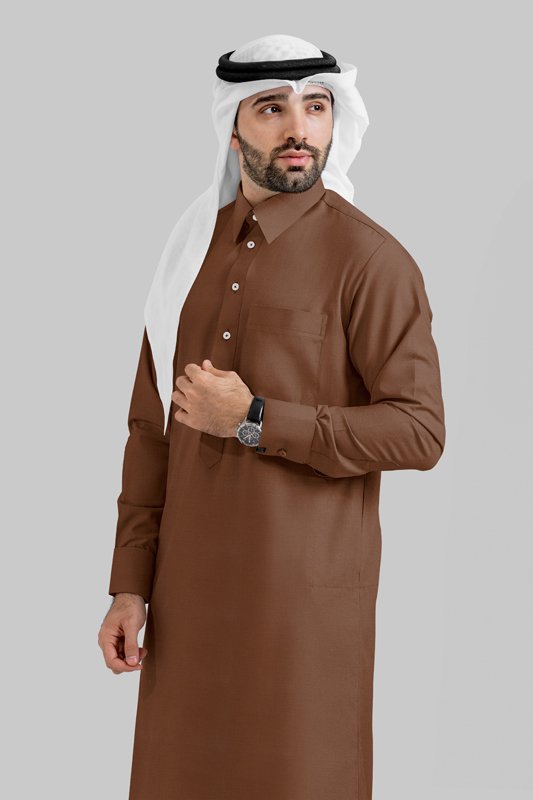 Alternative view of Opulence Rust Qatari Kandoora